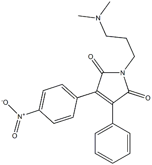 3-(Phenyl)-4-(4-nitrophenyl)-1-[3-(dimethylamino)propyl]-1H-pyrrole-2,5-dione Structure