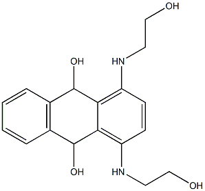 9,10-Dihydro-1,4-bis(2-hydroxyethylamino)-9,10-anthracenediol Struktur