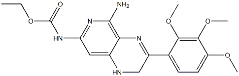 N-[(5-Amino-1,2-dihydro-3-(2,3,4-trimethoxyphenyl)pyrido[3,4-b]pyrazin)-7-yl]carbamic acid ethyl ester Structure