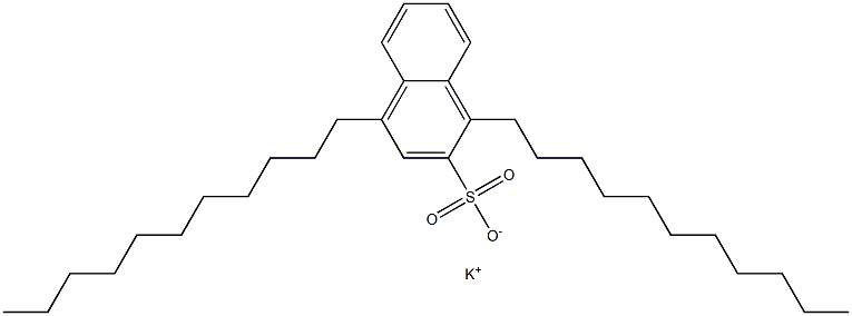 1,4-Diundecyl-2-naphthalenesulfonic acid potassium salt Structure