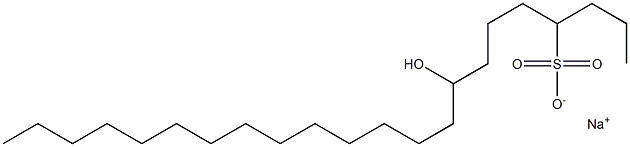 8-Hydroxydocosane-4-sulfonic acid sodium salt,,结构式