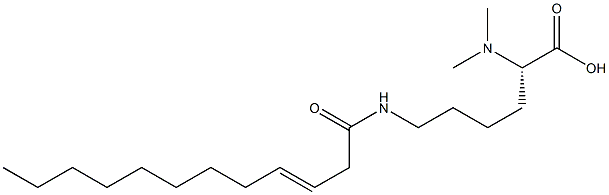 N6-(3-Dodecenoyl)-N2,N2-dimethyllysine 结构式