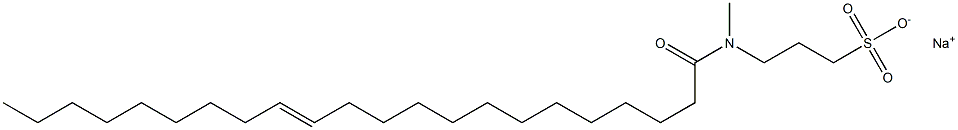 3-[N-[(E)-1-オキソ-13-ドコセン-1-イル]-N-メチルアミノ]-1-プロパンスルホン酸ナトリウム 化学構造式