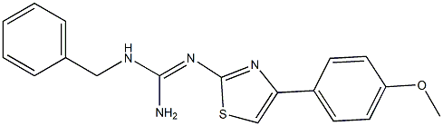 2-[[Amino(benzylamino)methylene]amino]-4-(4-methoxyphenyl)thiazole 结构式