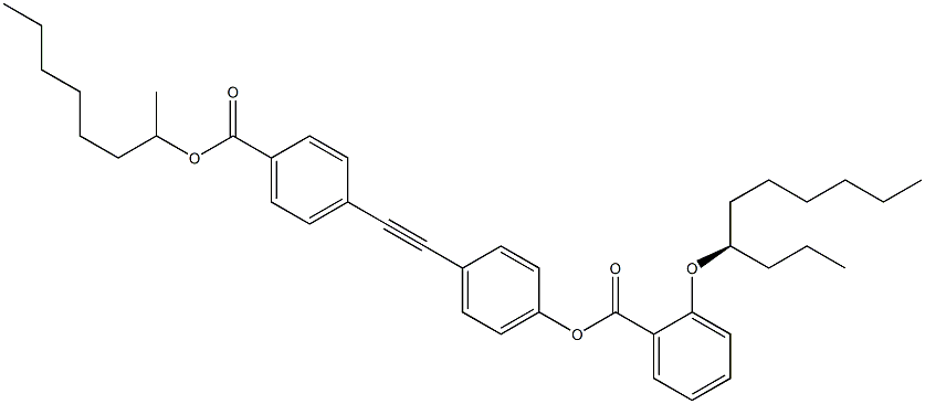 4-[[4-(4-Decyloxybenzoyloxy)phenyl]ethynyl]benzoic acid (R)-1-methylheptyl ester Struktur