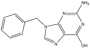 9-Benzyl-2-amino-9H-purine-6-ol Structure