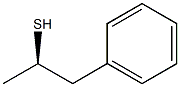 [R,(-)]-1-フェニル-2-プロパンチオール 化学構造式