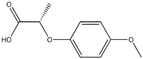 (S)-2-(4-メトキシフェノキシ)プロピオン酸 化学構造式