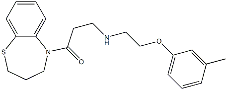 3-[[2-(3-Methylphenoxy)ethyl]amino]-1-[(2,3,4,5-tetrahydro-1,5-benzothiazepin)-5-yl]-1-propanone|