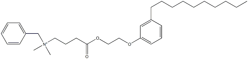 N,N-Dimethyl-N-benzyl-N-[3-[[2-(3-decylphenyloxy)ethyl]oxycarbonyl]propyl]aminium Structure