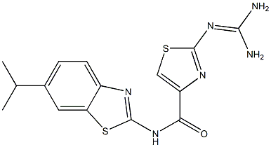 2-(Diaminomethyleneamino)-N-(6-isopropyl-2-benzothiazolyl)thiazole-4-carboxamide