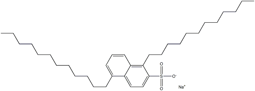 1,5-Didodecyl-2-naphthalenesulfonic acid sodium salt,,结构式
