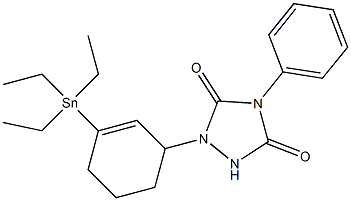 4-Phenyl-2-[1-(triethylstannyl)-1-cyclohexen-3-yl]-1,2,4-triazolidine-3,5-dione|