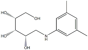 1-[(3,5-Dimethylphenyl)amino]-1-deoxy-D-ribitol,,结构式
