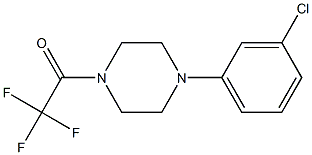 4-(3-Chlorophenyl)-1-(trifluoroacetyl)piperazine Struktur