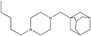 1-Pentyl-4-(1-adamantylmethyl)piperazine Struktur