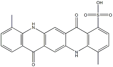 5,7,12,14-Tetrahydro-4,11-dimethyl-7,14-dioxoquino[2,3-b]acridine-1-sulfonic acid Structure