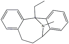 N-Methyl-12-ethyl-5,6,7,12-tetrahydrodibenzo[a,d]cycloocten-5,12-imine Struktur