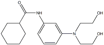 N-(Cyclohexylcarbonyl)-3-[bis(2-hydroxyethyl)amino]aniline 结构式