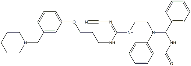 1-[2-[2-Cyano-3-[3-(3-piperidinomethylphenoxy)propyl]guanidino]ethyl]-2-phenyl-1,2-dihydroquinazolin-4(3H)-one