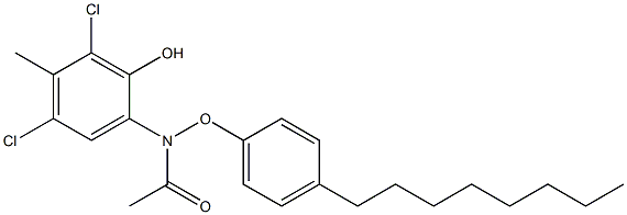 2-(4-Octylphenoxyacetylamino)-4,6-dichloro-5-methylphenol 结构式