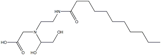 N-(1,2-ジヒドロキシエチル)-N-[2-(ウンデカノイルアミノ)エチル]アミノ酢酸 化学構造式