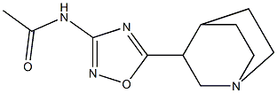 3-(3-Acetylamino-1,2,4-oxadiazol-5-yl)quinuclidine,,结构式