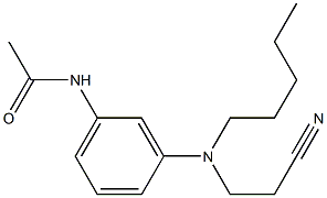 3'-[N-(2-シアノエチル)-N-ペンチルアミノ]アセトアニリド 化学構造式
