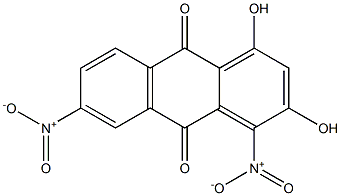 1,3-Dihydroxy-4,6-dinitroanthraquinone Struktur