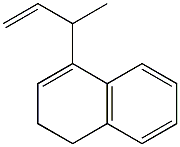 1,2-Dihydro-4-(1-methylallyl)naphthalene Struktur