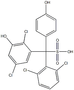 (2,6-Dichlorophenyl)(2,5-dichloro-3-hydroxyphenyl)(4-hydroxyphenyl)methanesulfonic acid Structure