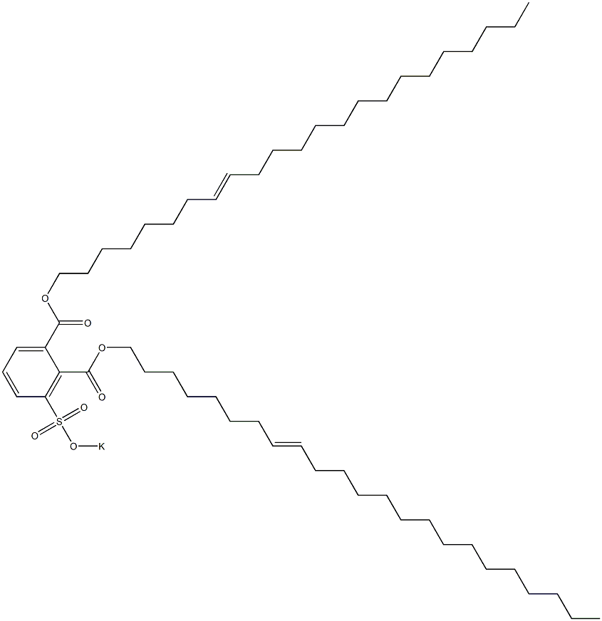 3-(Potassiosulfo)phthalic acid di(8-tricosenyl) ester Structure