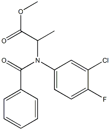 2-[N-(3-Chloro-4-fluorophenyl)benzoylamino]propionic acid methyl ester Structure