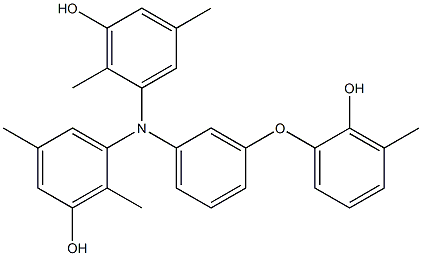 N,N-Bis(3-hydroxy-2,5-dimethylphenyl)-3-(2-hydroxy-3-methylphenoxy)benzenamine Structure