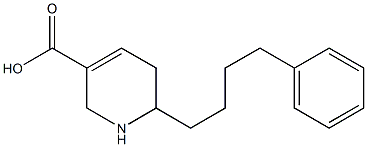 1,2,5,6-Tetrahydro-6-(4-phenylbutyl)pyridine-3-carboxylic acid,,结构式