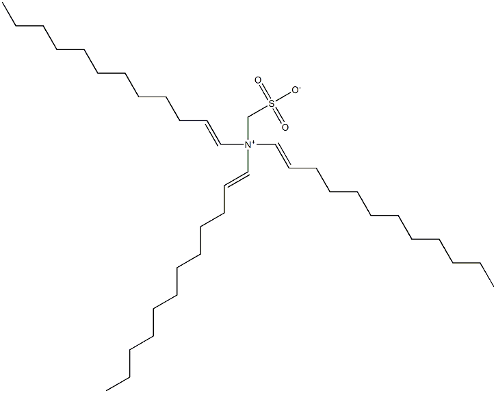 N,N-ジ(1-ドデセニル)-N-スルホナトメチル-1-ドデセン-1-アミニウム 化学構造式