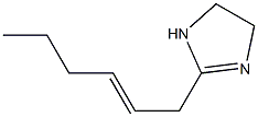 2-(2-ヘキセニル)-1-イミダゾリン 化学構造式
