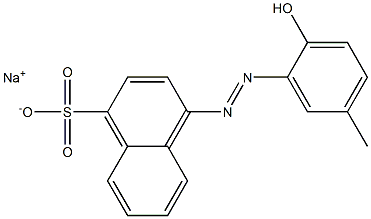 4-[(2-Hydroxy-5-methylphenyl)azo]-1-naphthalenesulfonic acid sodium salt Structure