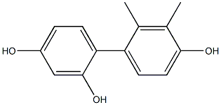 2',3'-Dimethyl-1,1'-biphenyl-2,4,4'-triol,,结构式