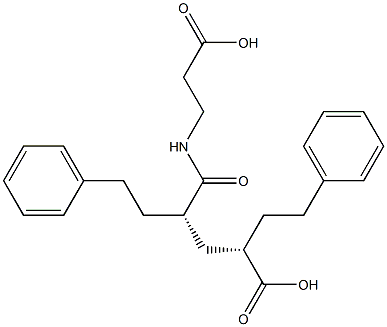 (2S,4S)-2,4-Bis(2-phenylethyl)-5-oxo-6-azanonanedioic acid Structure