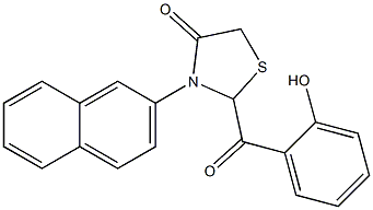 2-(2-Hydroxybenzoyl)-3-(2-naphtyl)thiazolidin-4-one,,结构式
