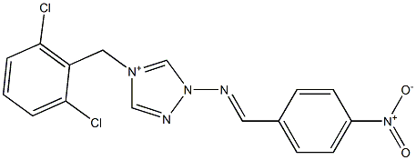 4-(2,6-Dichlorobenzyl)-1-(p-nitrobenzylideneamino)-1H-1,2,4-triazol-4-ium Structure