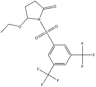 5-エトキシ-1-[[3,5-ビス(トリフルオロメチル)フェニル]スルホニル]ピロリジン-2-オン 化学構造式