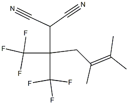 [1,1-Bis(trifluoromethyl)-3,4-dimethyl-3-pentenyl]malononitrile 结构式