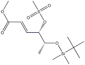 (2E,4S,5R)-5-(tert-Butyldimethylsilyloxy)-4-methylsulfonyloxy-2-hexenoic acid methyl ester