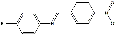 N-(p-Nitrobenzylidene)-p-bromoaniline Structure