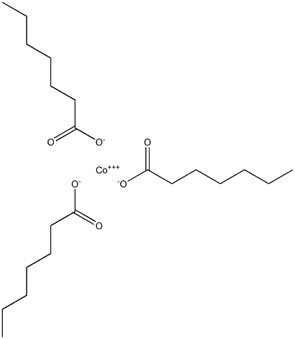 Triheptanoic acid cobalt(III) salt Structure