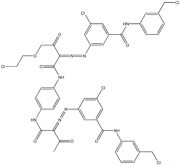 3,3'-[2-[(2-Chloroethyl)oxy]-1,4-phenylenebis[iminocarbonyl(acetylmethylene)azo]]bis[N-[3-(chloromethyl)phenyl]-5-chlorobenzamide]