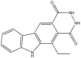 5-Ethyl-6H-pyridazino[4,5-b]carbazole-1,4(2H,3H)-dione Struktur