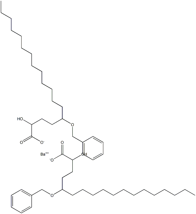 Bis(5-benzyloxy-2-hydroxystearic acid)barium salt Structure